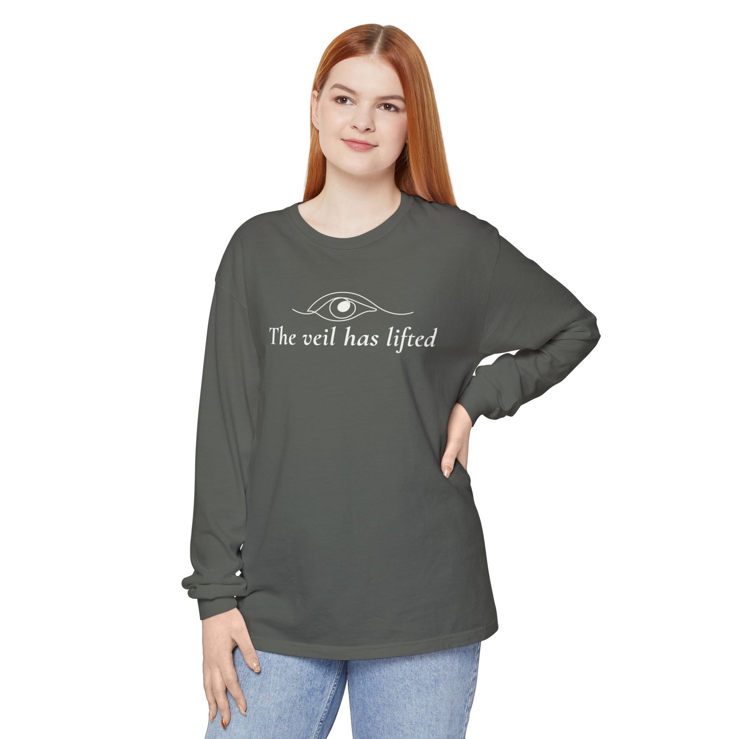 The Veil Has Lifted Unisex Long Sleeve T-Shirt – Speak Freely Statement Tee