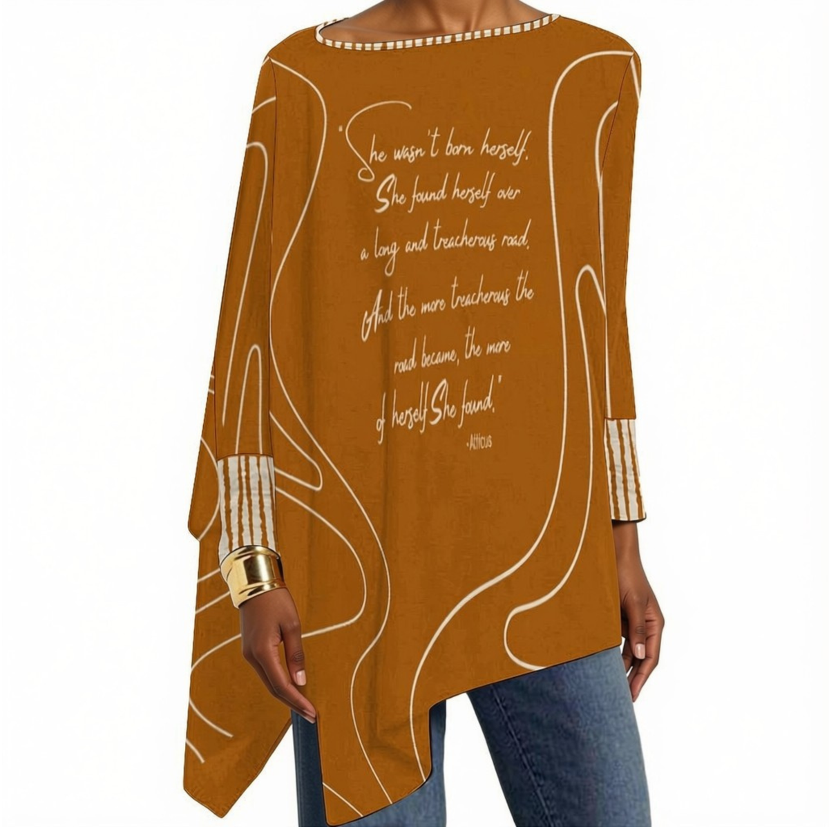 She Found Herself Asymmetric Top | Manifesto Series | Women's | Kinky Nomad