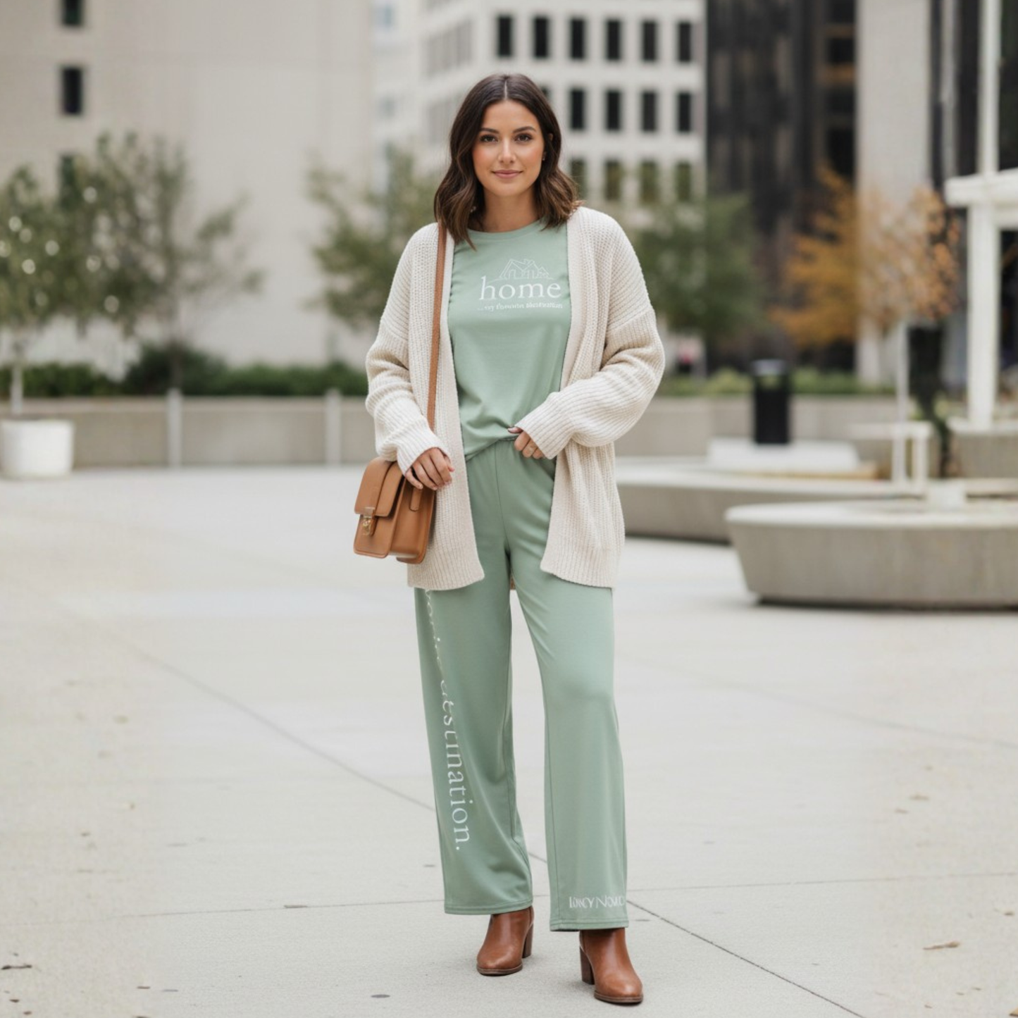 Wild Soul, Calm Home SoftStyles Set | Unisex T-Shirt & Wide-Leg Pant Matching Set