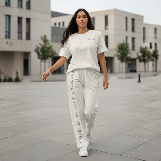 ALIGNED SoftStyles Set | Unisex T-Shirt & Wide-Leg Pant Matching Set
