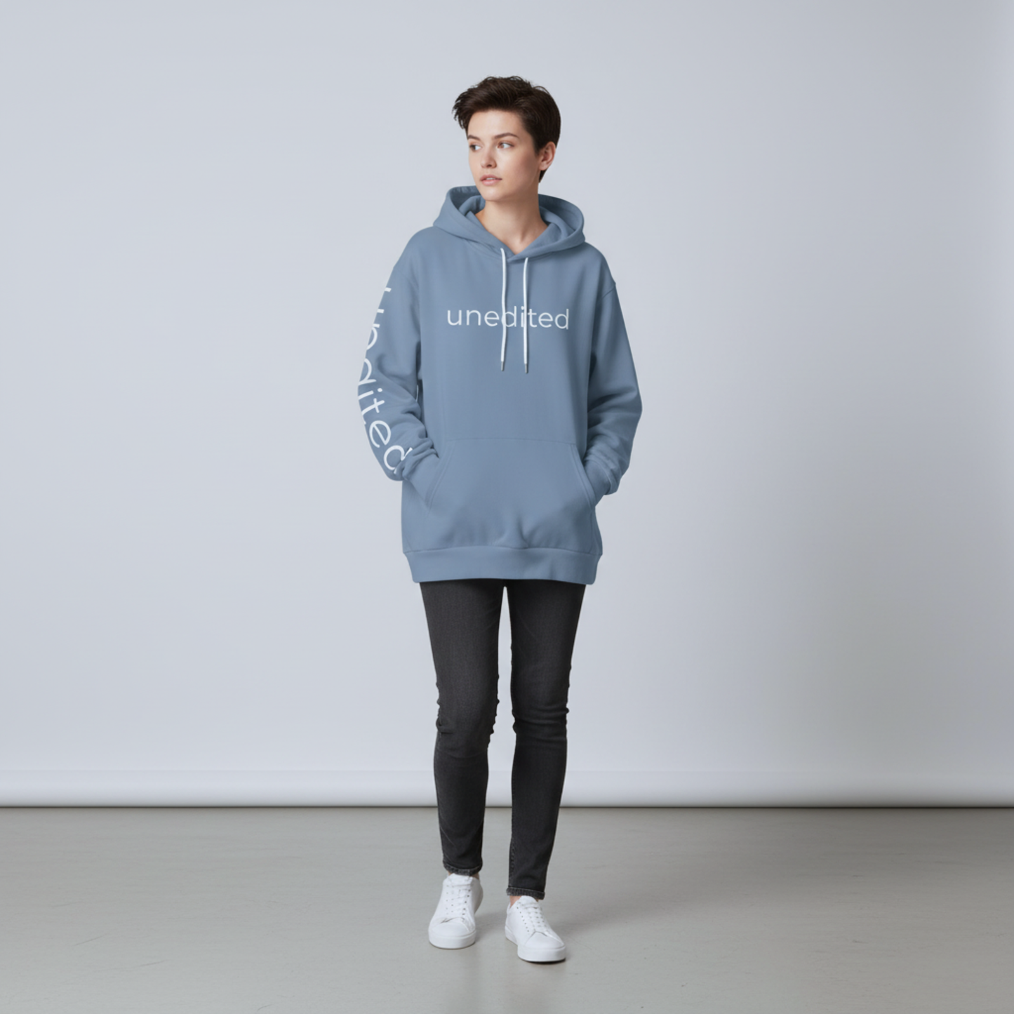 Unedited Hoodie | Minimalist Unisex Hoodie for Authentic Style