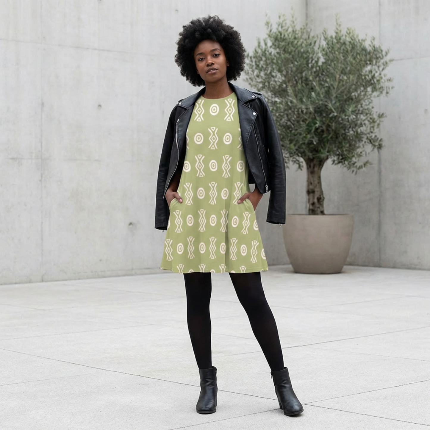 Savanna Moss A-Line Pocket Dress | Sleeveless Boho Summer Dress – Kinky Nomad