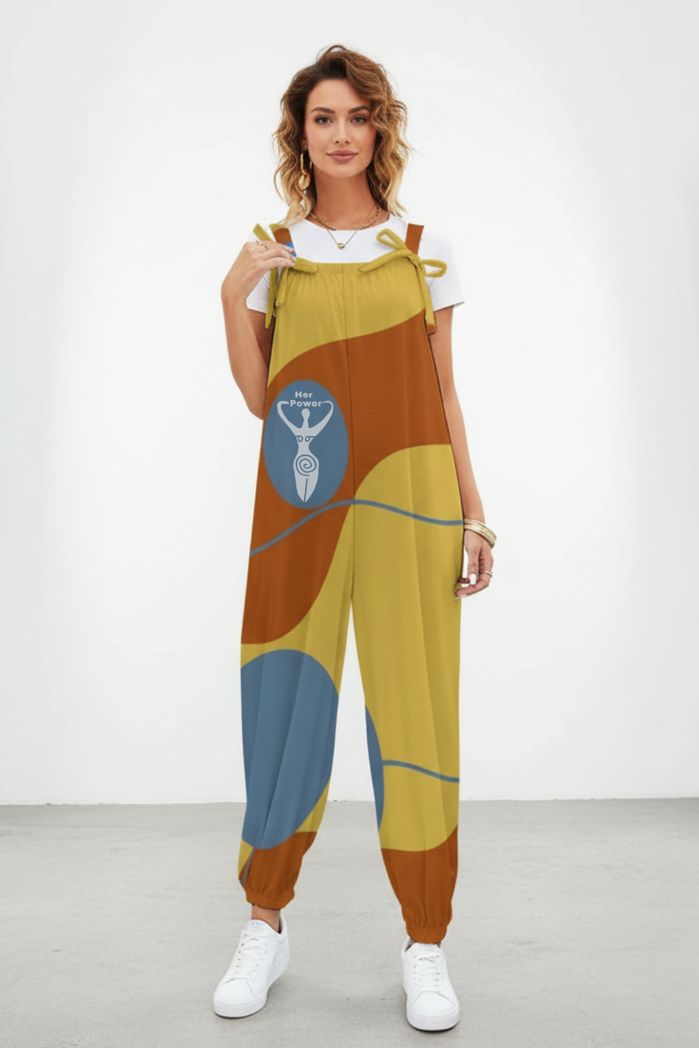 Her Power Goddess Mod  Baggy Suspender Jumpsuit