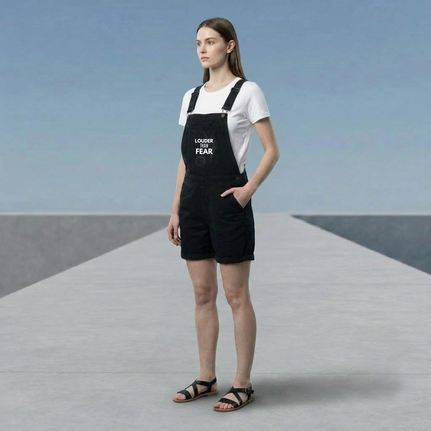 Unisex Streetwear Short Overalls | Graphic Casual Dungarees Shorts | Adjustable Strap Urban Jumpsuit