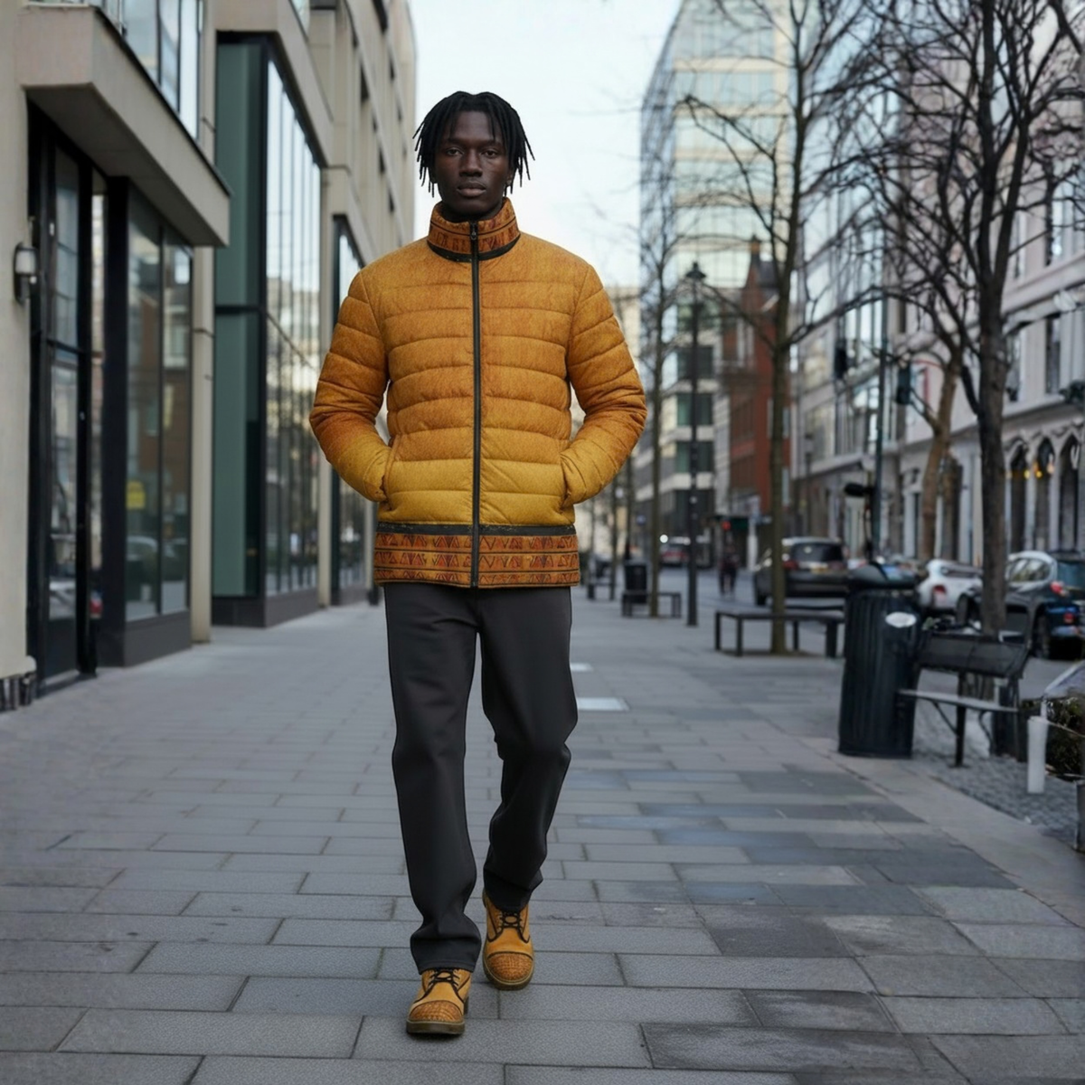 Ghana Ground Quilted Jacket | Men's | Kinky Nomad