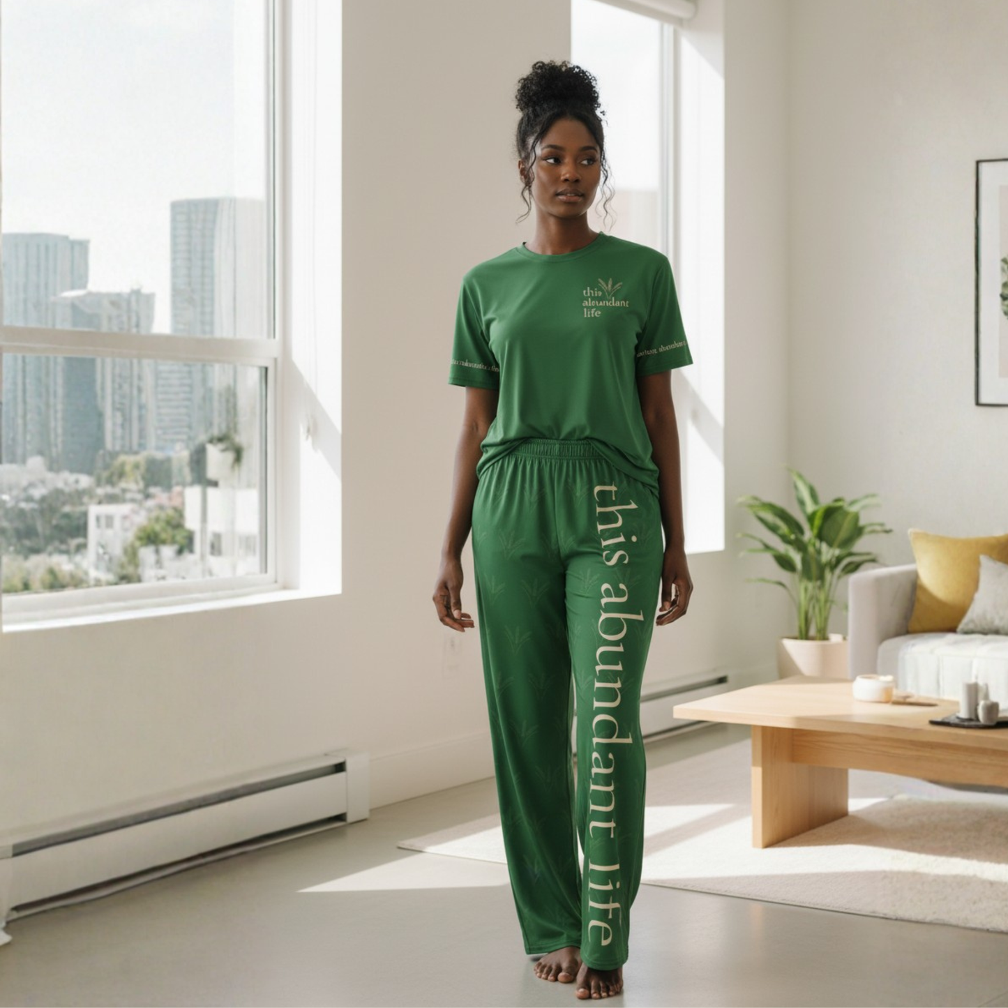 This Abundant Life SoftStyles Set | Unisex T-Shirt & Wide-Leg Pant Matching Set