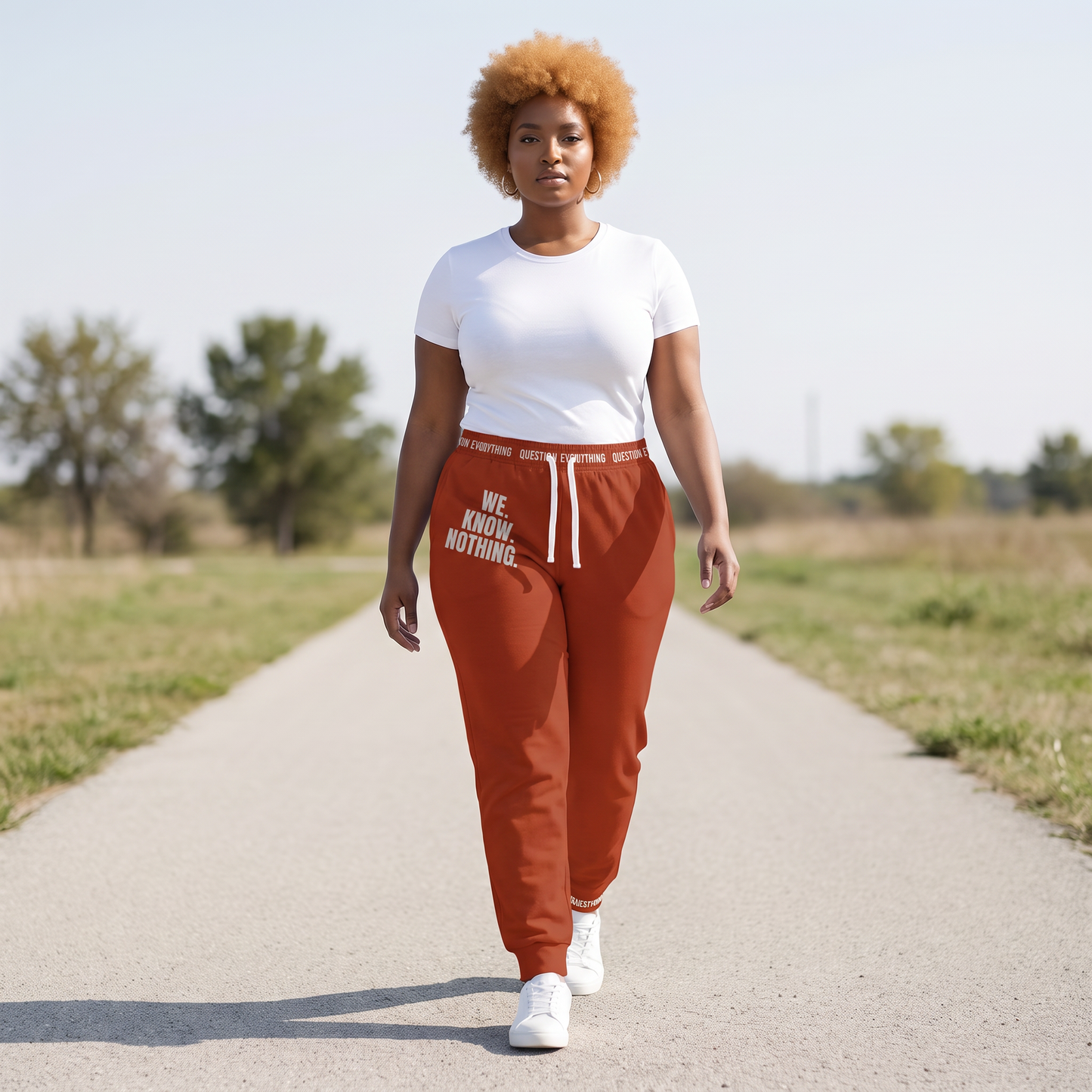 We Know Nothing Joggers | Manifesto Series | Unisex | Kinky Nomad