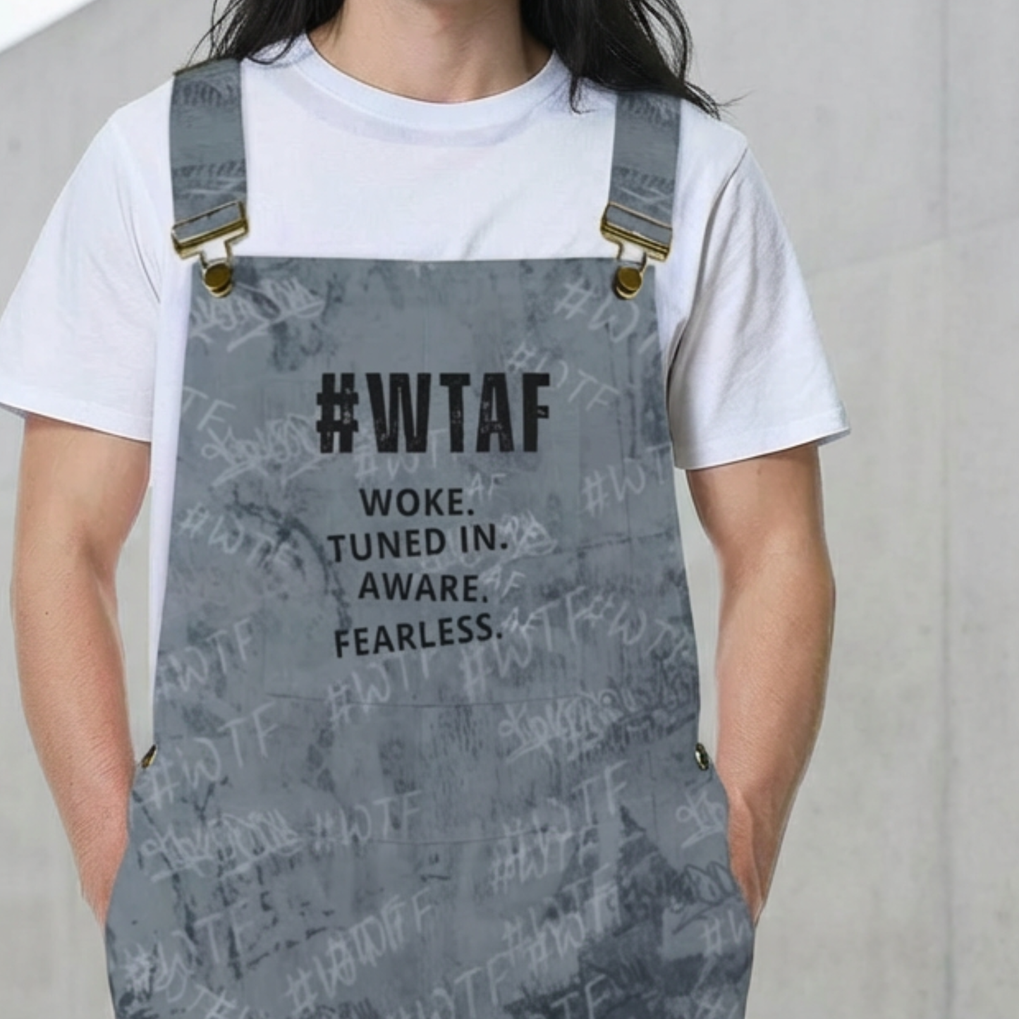 Unisex Graphic Streetwear Overalls | Short Overalls | Adjustable Strap Urban Outfit | WTAF