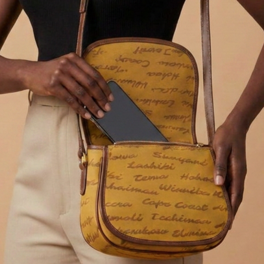 Crossbody Saddle Bag | Angles Savanna Kemet Ghana | Kinky Nomad