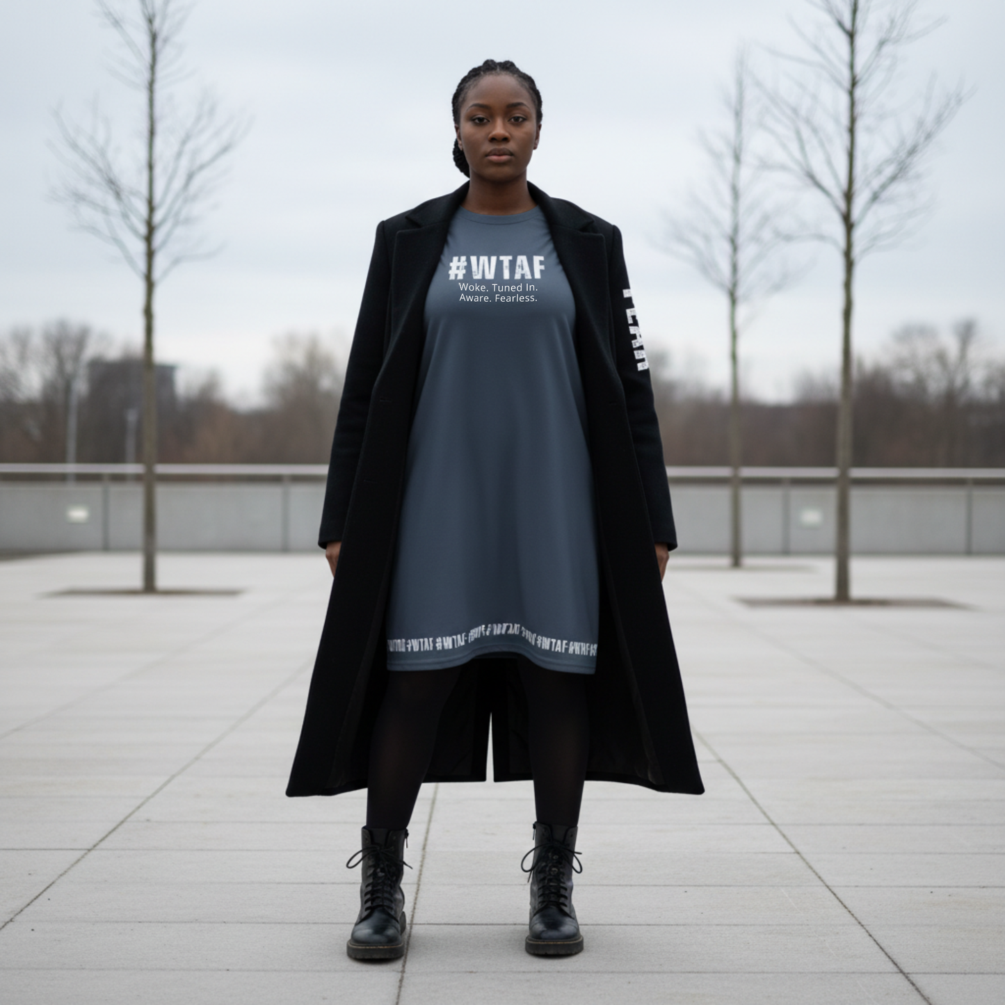 #WTAF Oversized T-Shirt Dress – Woke Tuned In Aware Fearless Streetwear