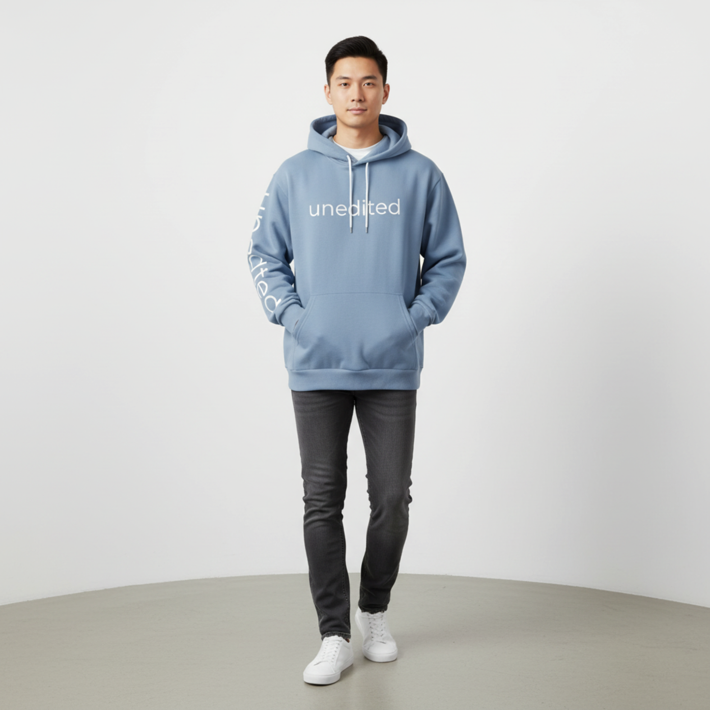 Unedited Hoodie | Minimalist Unisex Hoodie for Authentic Style