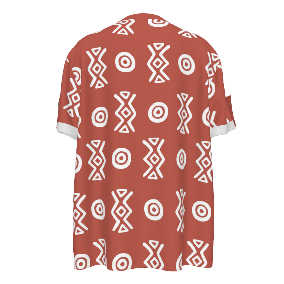 African Henley Shirt | Savanna Earth Adinkra-Inspired Short Sleeve | Savanna Collection | Kinky Nomad
