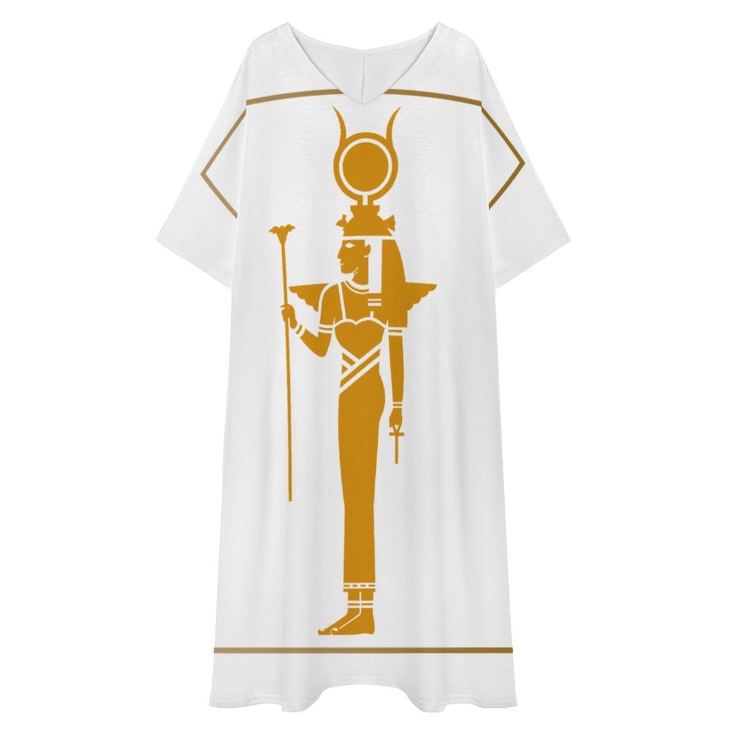 White Isis Kaftan | Egyptian Goddess Kaftan | Kemet Collection | Kinky Nomad