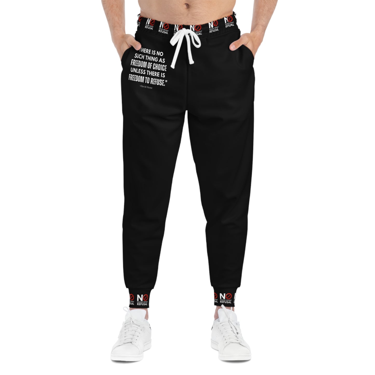 NO FREEDOM Athletic Joggers -BLACK