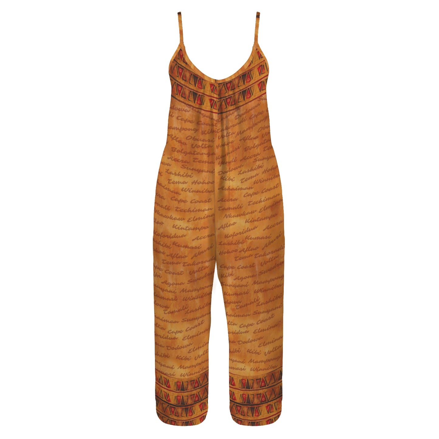 African Print Wide Leg Jumpsuit | Ghana Inspired | Kinky Nomad