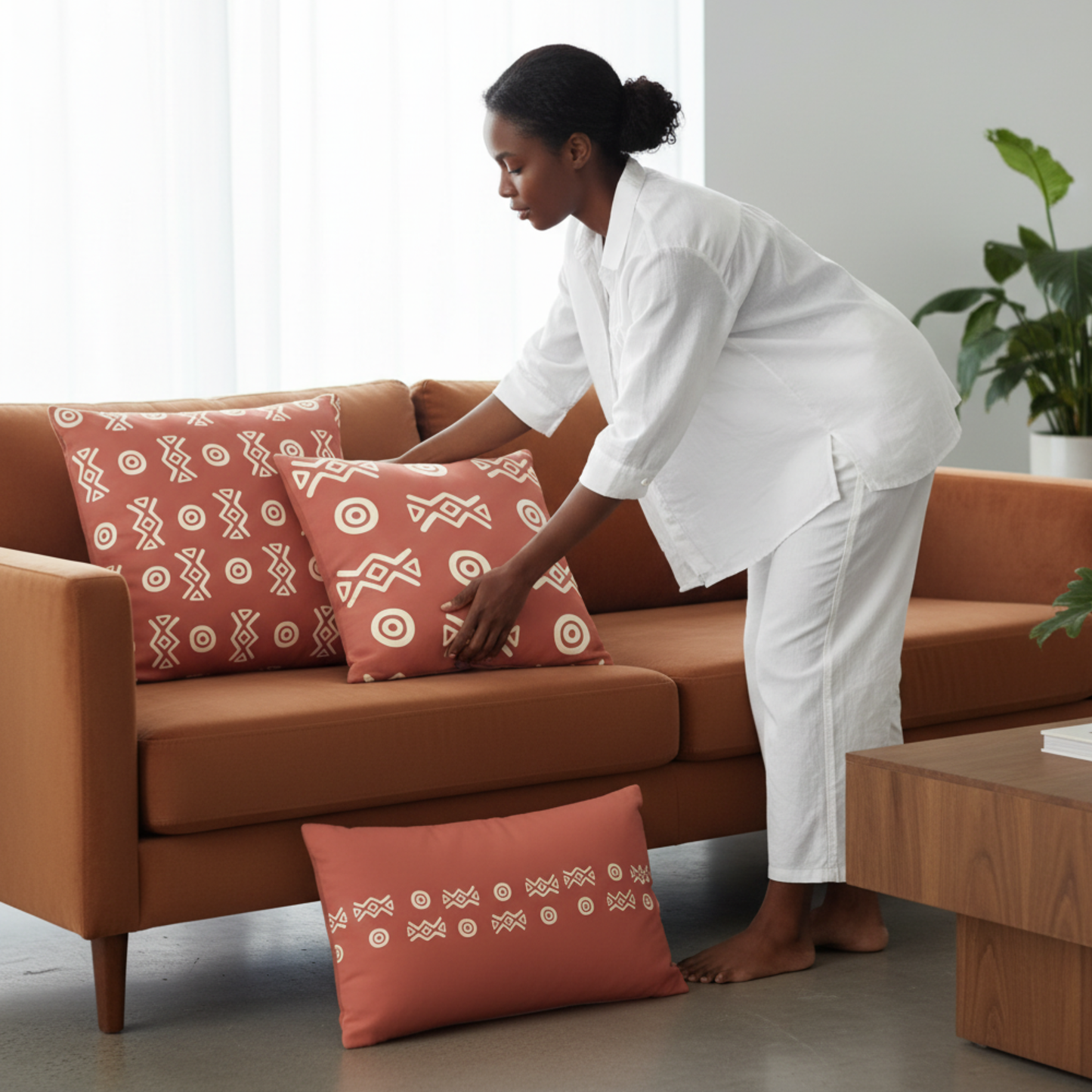 Savannah Earth Accent Pillow Collection – African-Inspired Home Decor (22×22, 18×18, Lumbar)