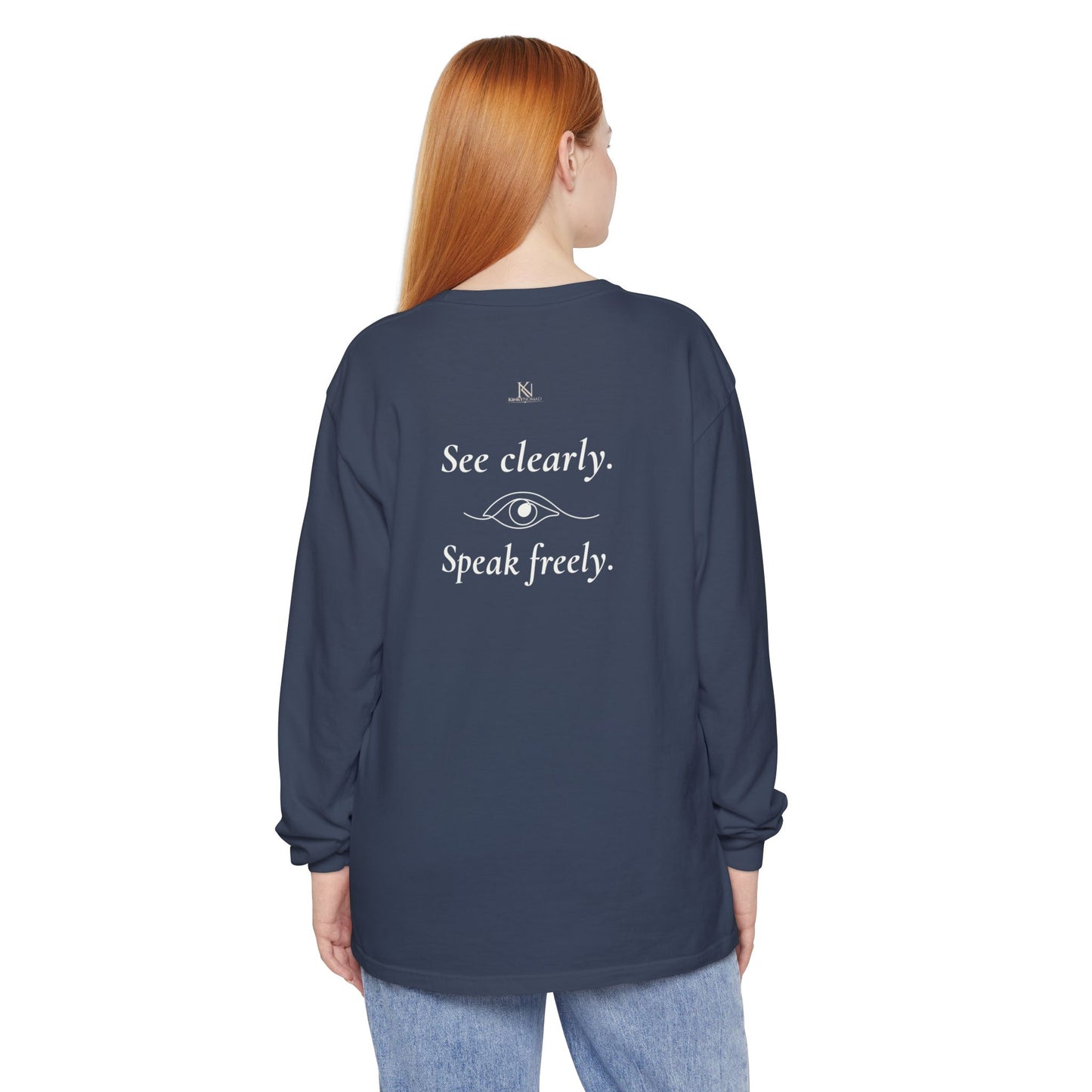 The Veil Has Lifted Unisex Long Sleeve T-Shirt – Speak Freely Statement Tee