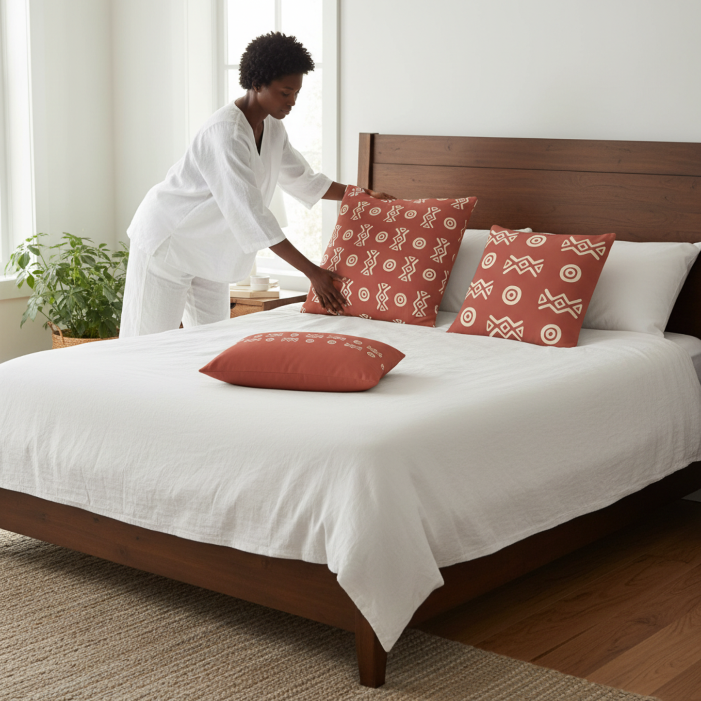 Savannah Earth Accent Pillow Collection – African-Inspired Home Decor (22×22, 18×18, Lumbar)