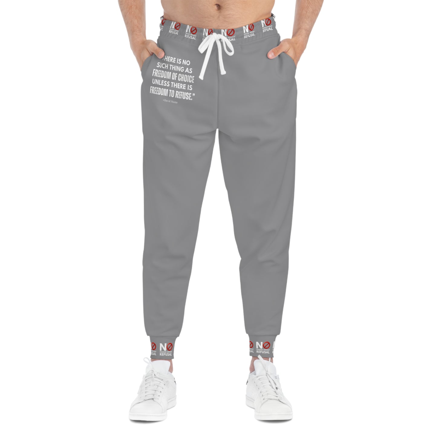 NO FREEDOM Athletic Joggers -GRAY
