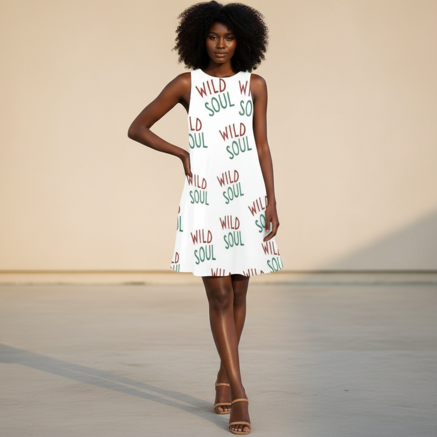 Wild Soul Sleeveless A-Line Pocket Dress