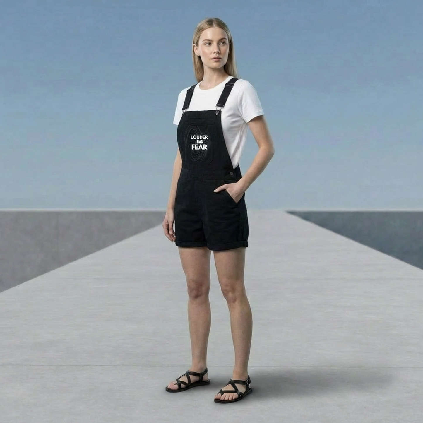 Unisex Streetwear Short Overalls | Graphic Casual Dungarees Shorts | Adjustable Strap Urban Jumpsuit