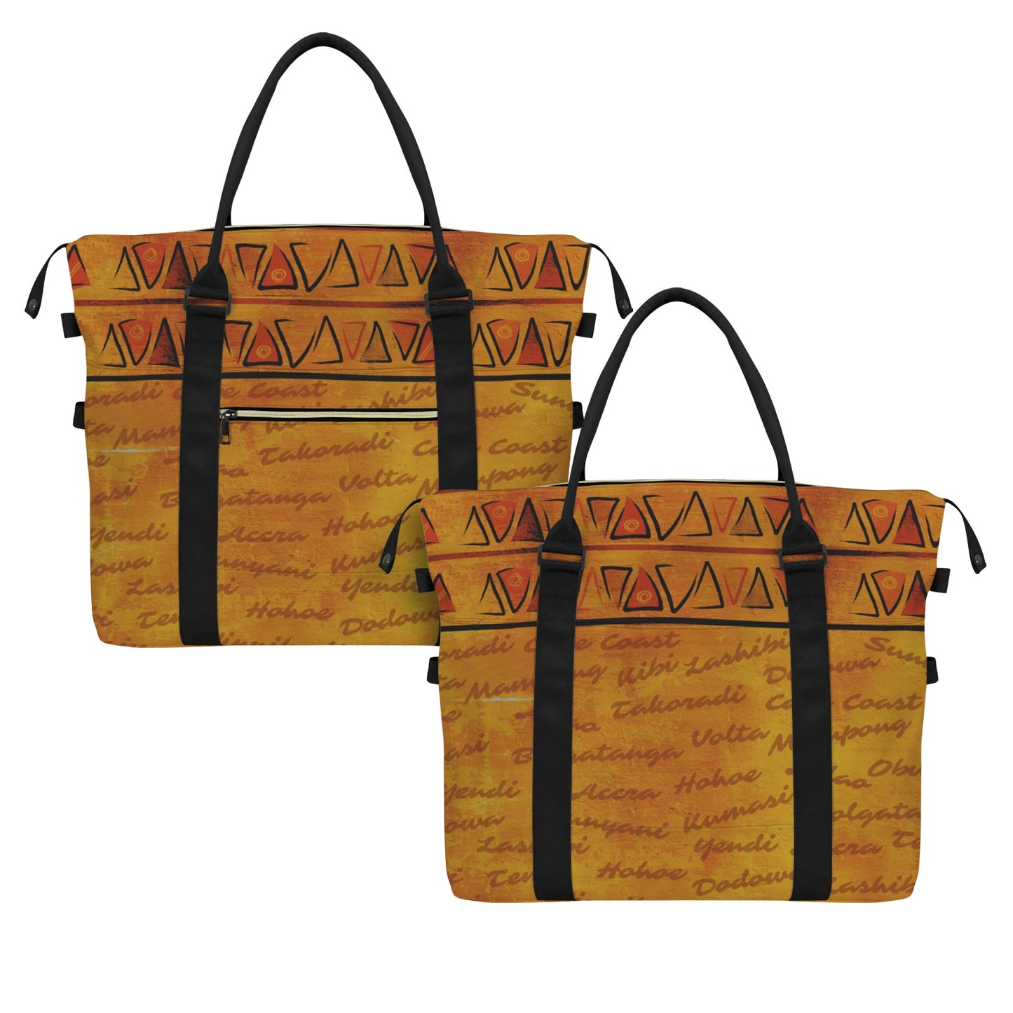 Ghana Print Duffle Bag | African Print Travel Bag | Kinky Nomad