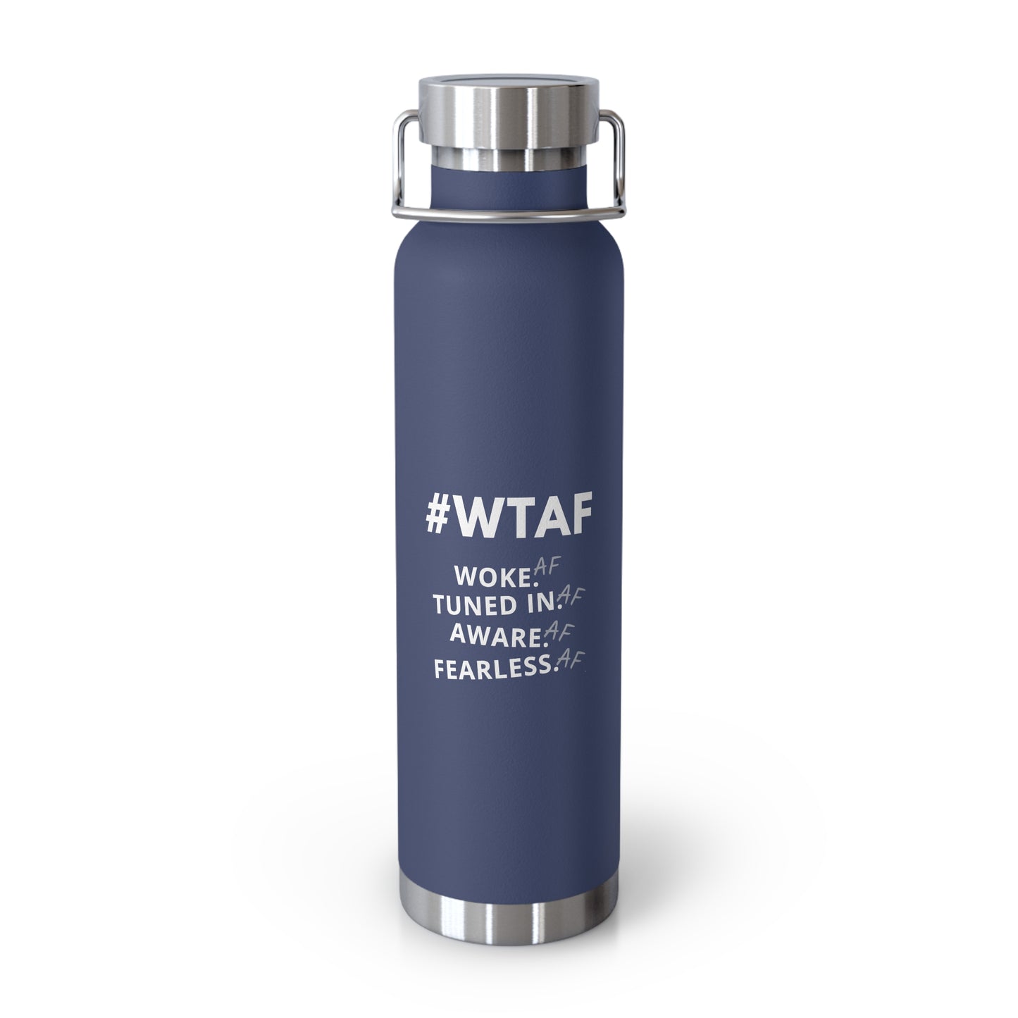 Copper Vacuum Insulated Water Bottle – 22oz Stainless Steel with Empowerment Designs | My Body My Rules, Louder Than Fear, We Know Nothing, #WTAF, I Stand in My Power