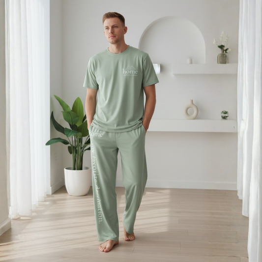 Wild Soul, Calm Home SoftStyles Set | Unisex T-Shirt & Wide-Leg Pant Matching Set