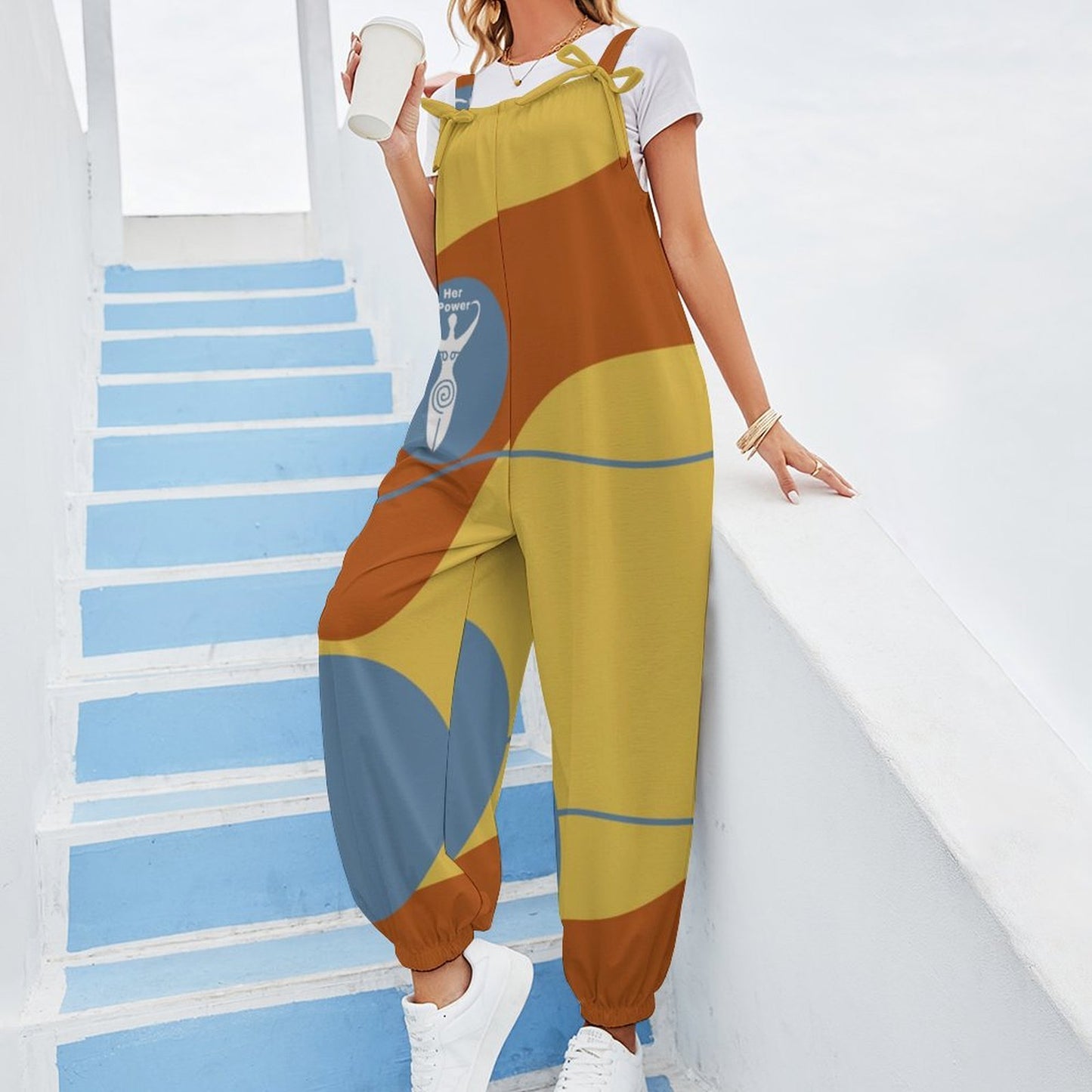 Her Power Goddess Mod  Baggy Suspender Jumpsuit