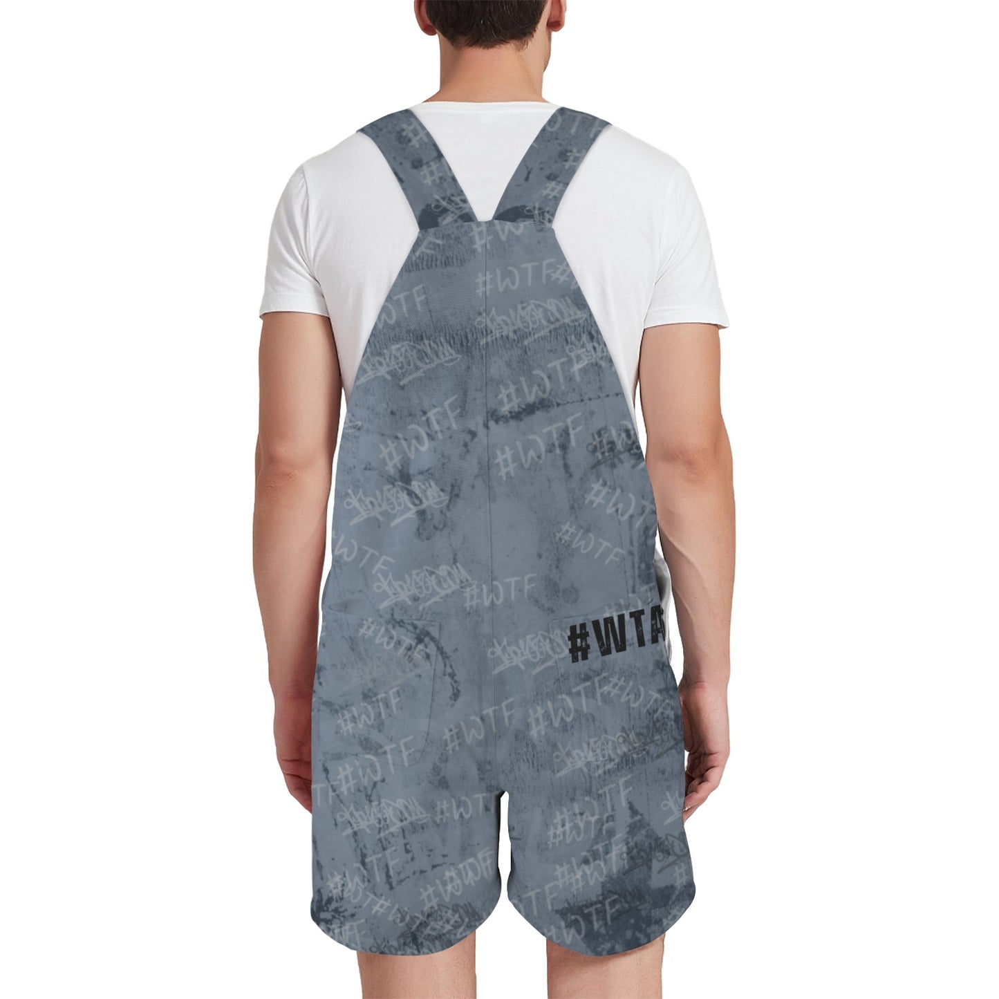 Unisex Graphic Streetwear Overalls | Short Overalls | Adjustable Strap Urban Outfit | WTAF