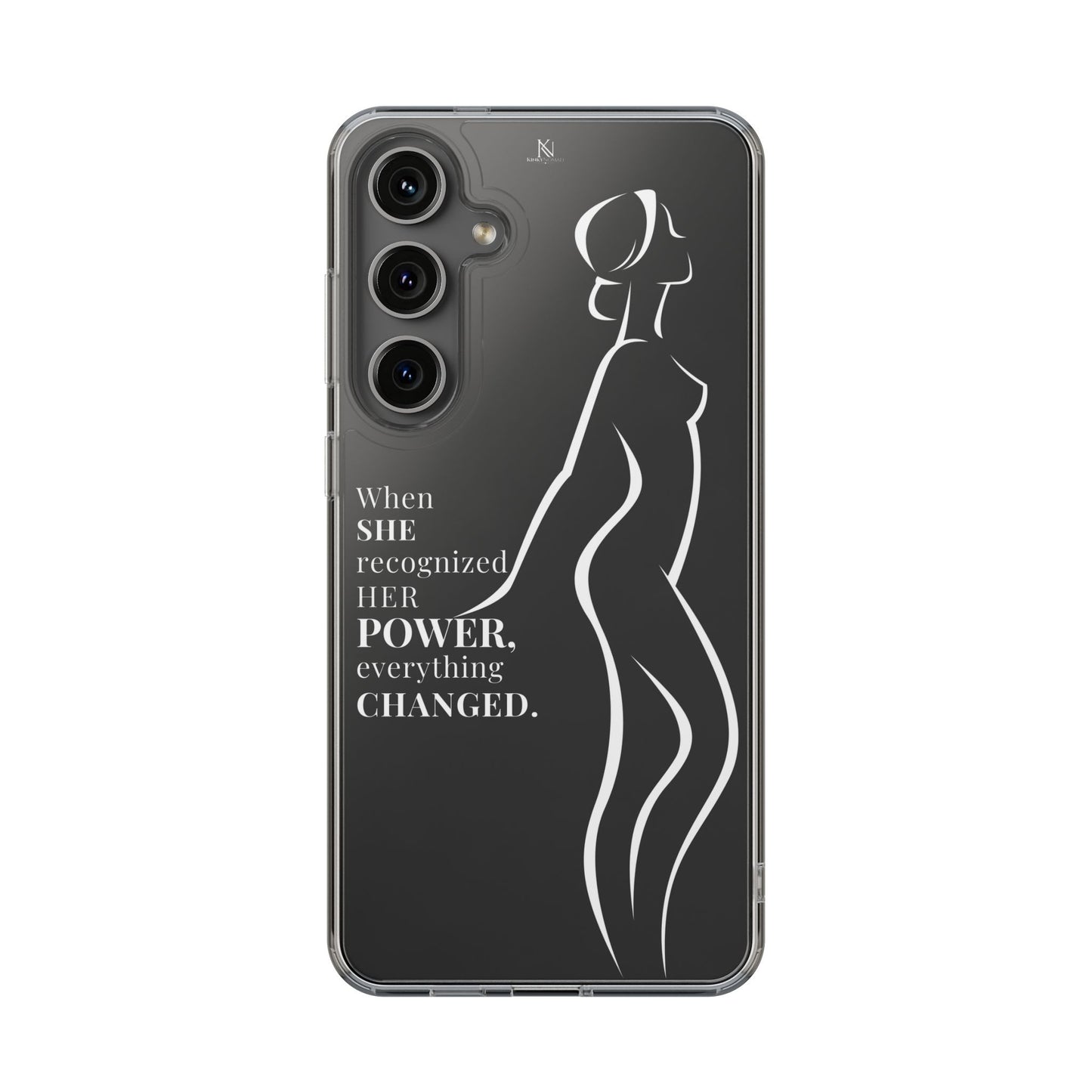 Empowerment Clear Phone Case – Slim Protective Cover for iPhone & Samsung (5 Designs)