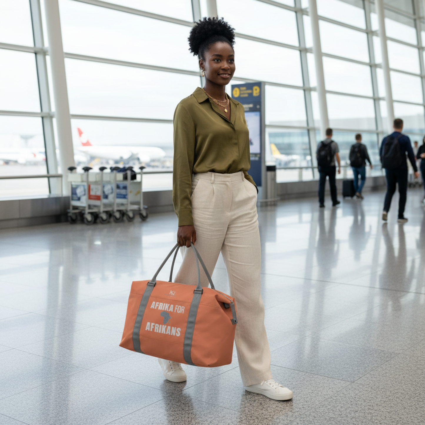 Large Duffel Bag | Afrika for Afrikans Ghana Love Africa | Kinky Nomad