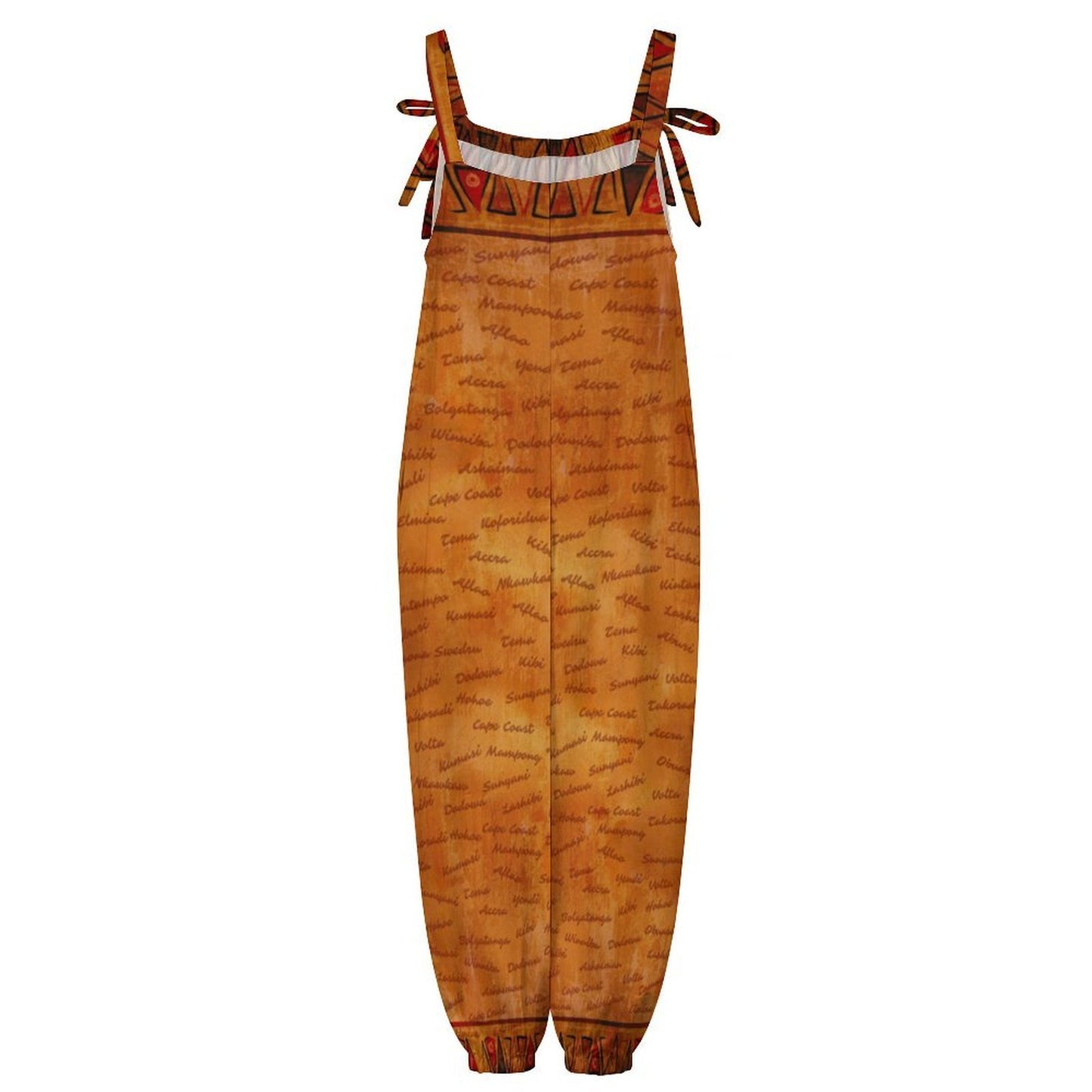 Baggy Harem Jumpsuit | Kemet Angles Ghana Print | Kinky Nomad