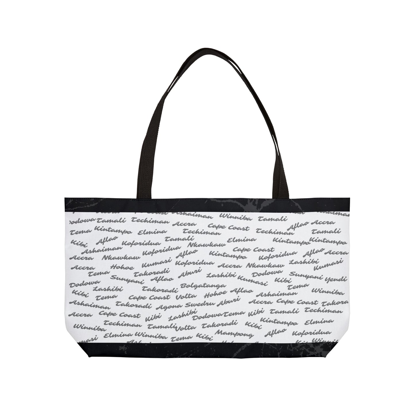 Weekender Tote Bag | Aya Bogolan Ghana Eye of Horus | Kinky Nomad