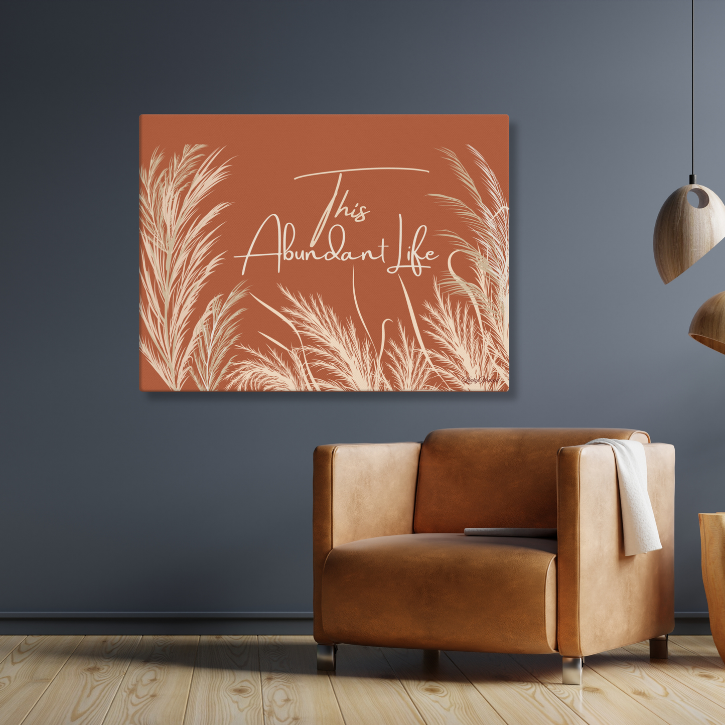 This Abundant Life Canvas Wall Art – Modern Botanical Nature Print | Inspirational Wall Decor in 4 Sizes