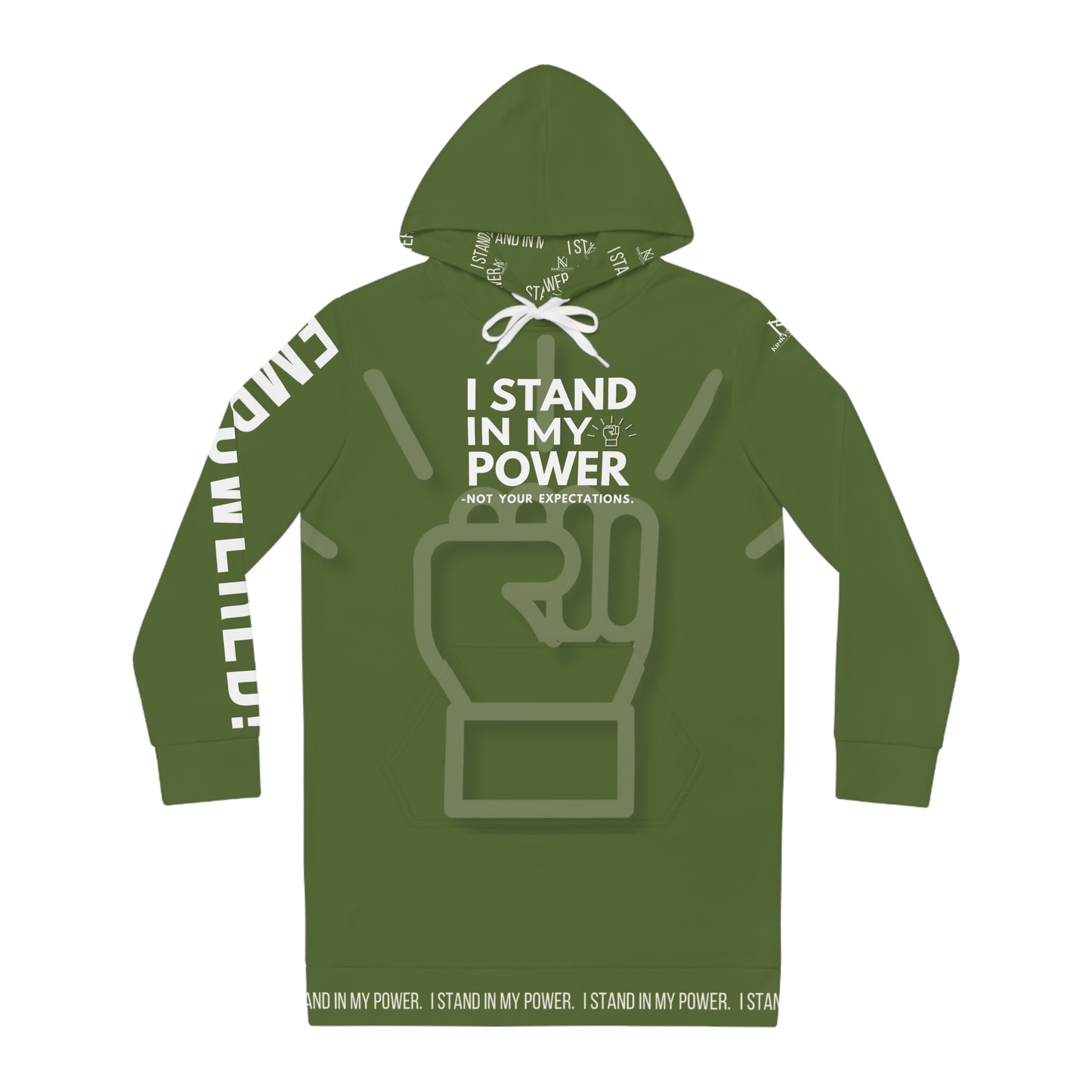 I Stand In My Power Hoodie Dress — Empowering Women’s Statement Streetwear