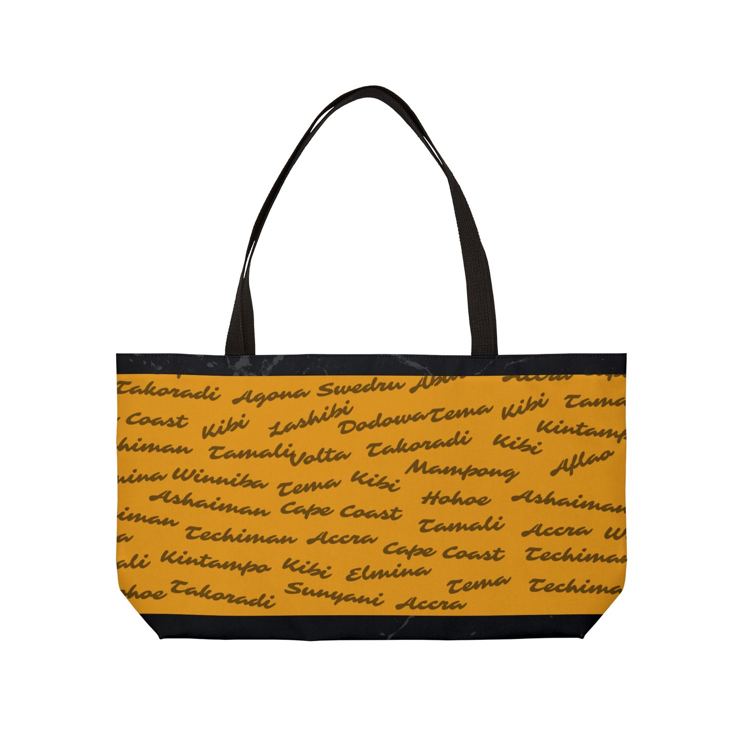 Weekender Tote Bag | Aya Bogolan Ghana Eye of Horus | Kinky Nomad
