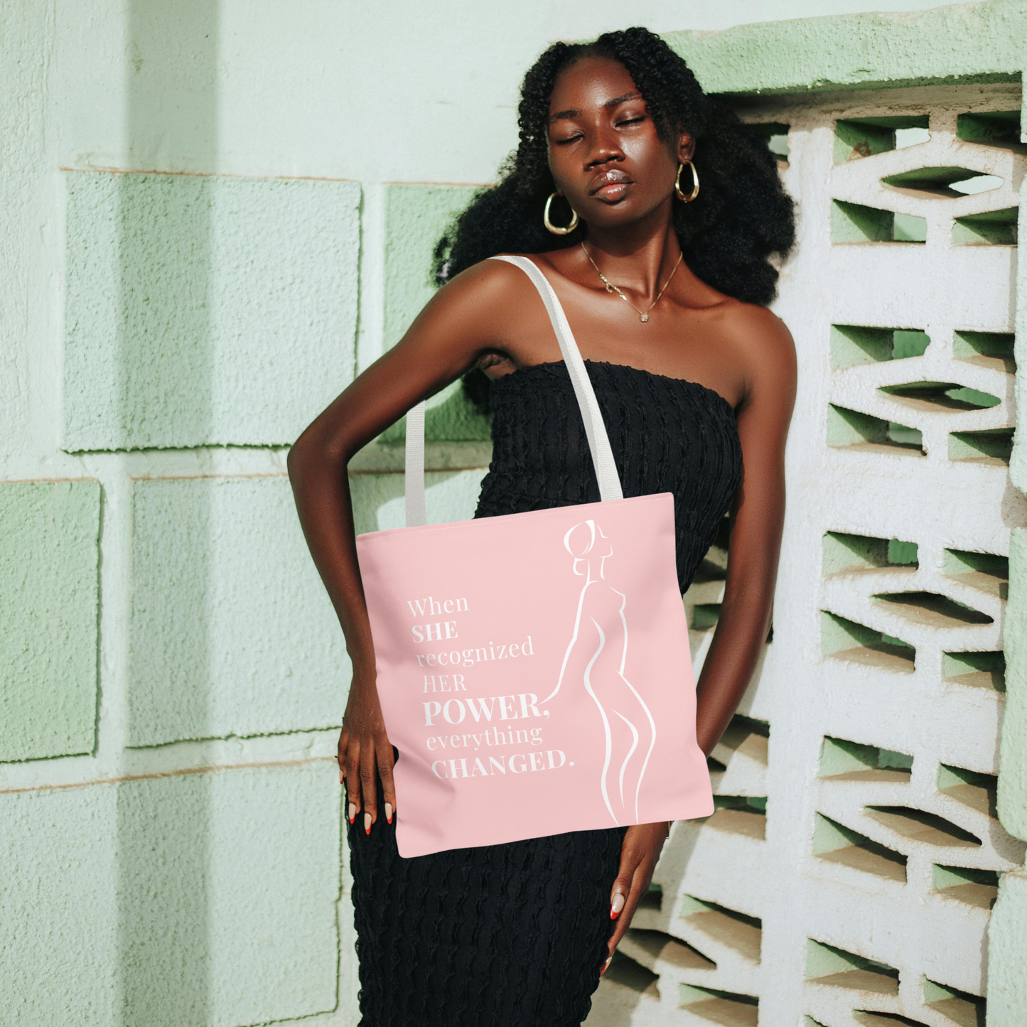 Empowerment Tote Bag – 16x16 Durable Polyester Tote | Louder Than Fear, Her Power, My Body My Rules, We Know Nothing