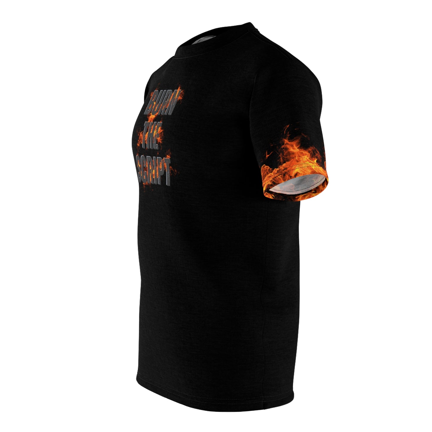 Burn The Script Unisex T-Shirt – Torch The Lies Graphic Tee