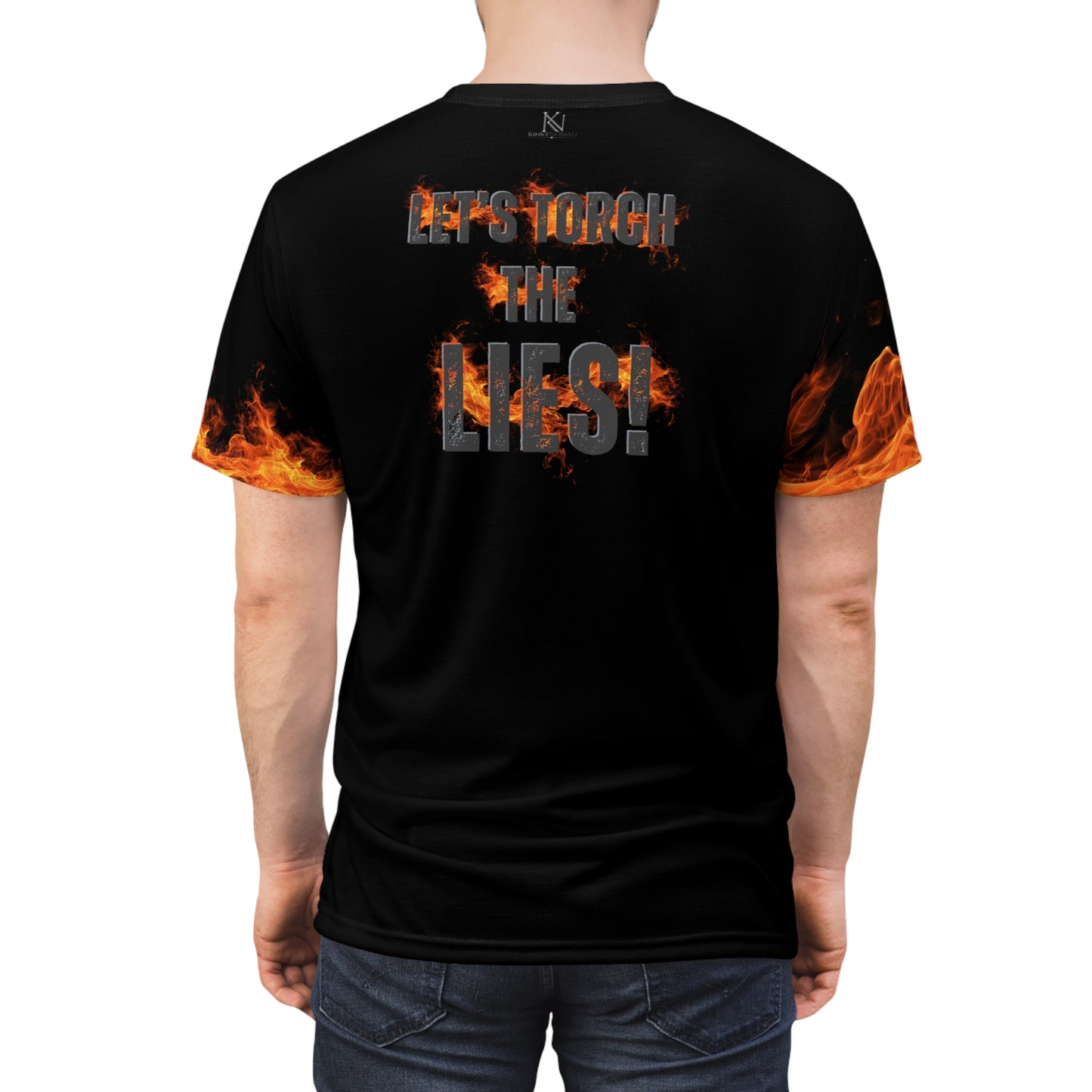 Burn The Script Unisex T-Shirt – Torch The Lies Graphic Tee