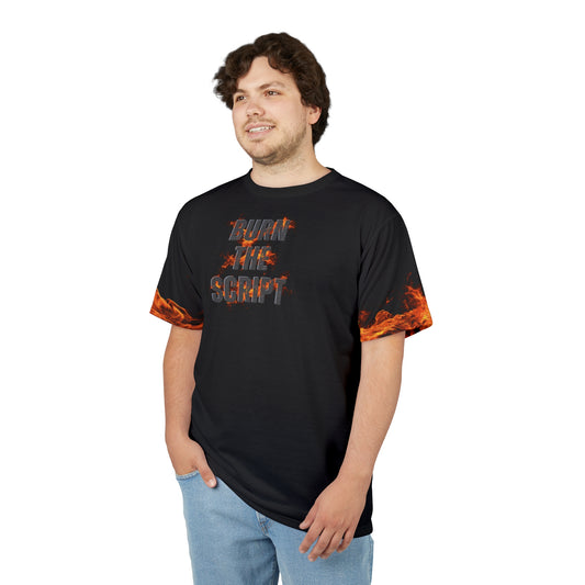 Burn The Script Unisex T-Shirt – Torch The Lies Graphic Tee