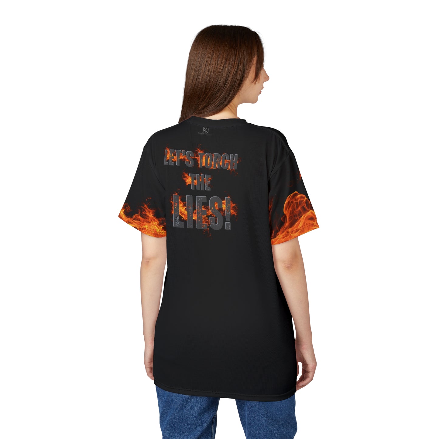 Burn The Script Unisex T-Shirt – Torch The Lies Graphic Tee