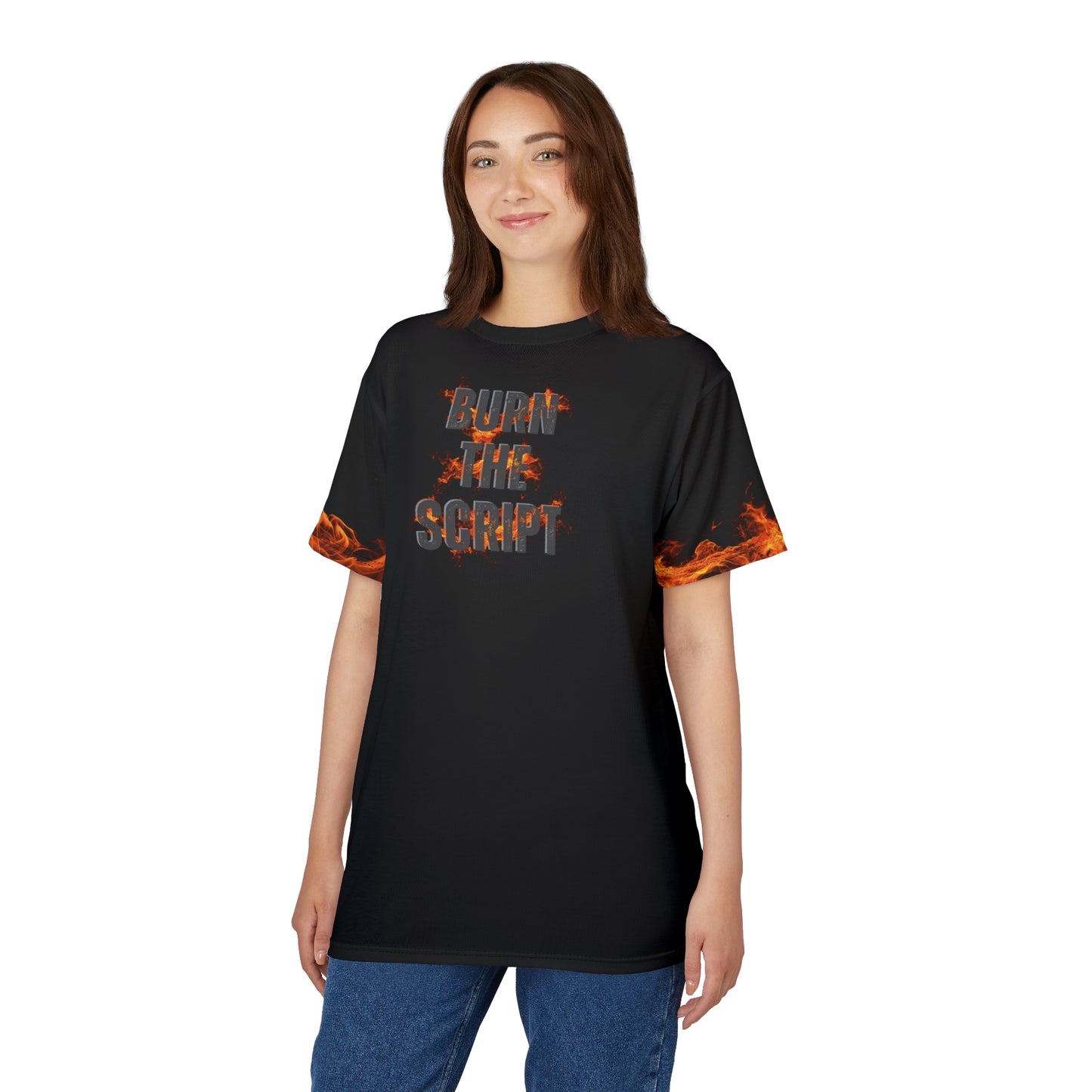 Burn The Script Unisex T-Shirt – Torch The Lies Graphic Tee