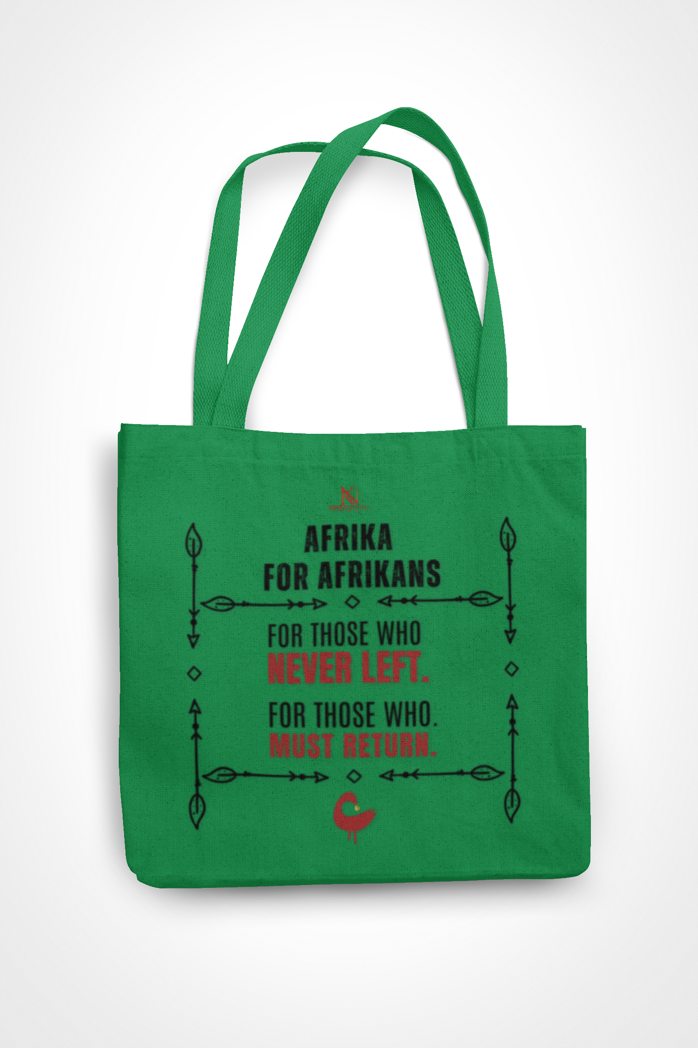 Afrika for Afrikans Tote Bag | Empowerment Quote Reusable Cotton Canvas Tote by Kinky Nomad