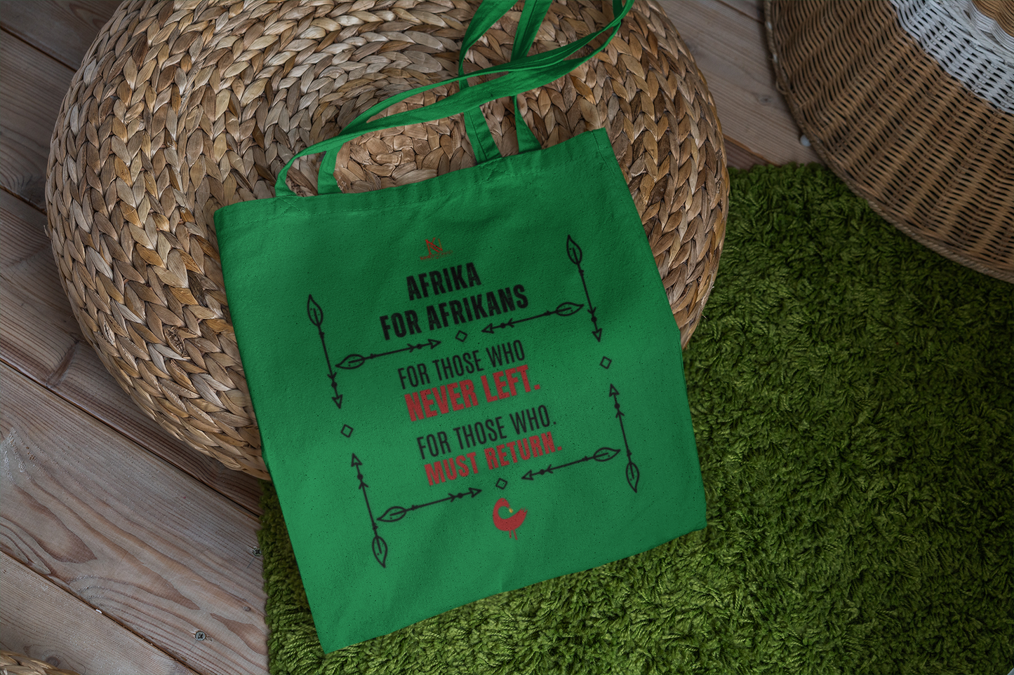 Afrika for Afrikans Tote Bag | Empowerment Quote Reusable Cotton Canvas Tote by Kinky Nomad