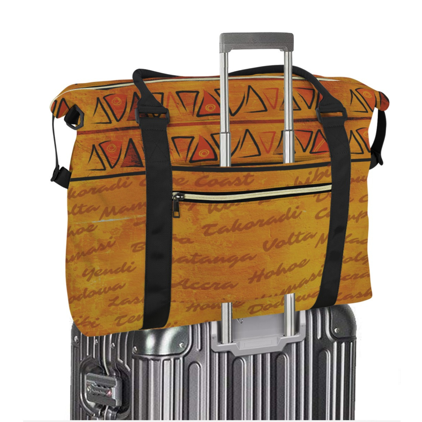 Ghana Print Duffle Bag | African Print Travel Bag | Kinky Nomad