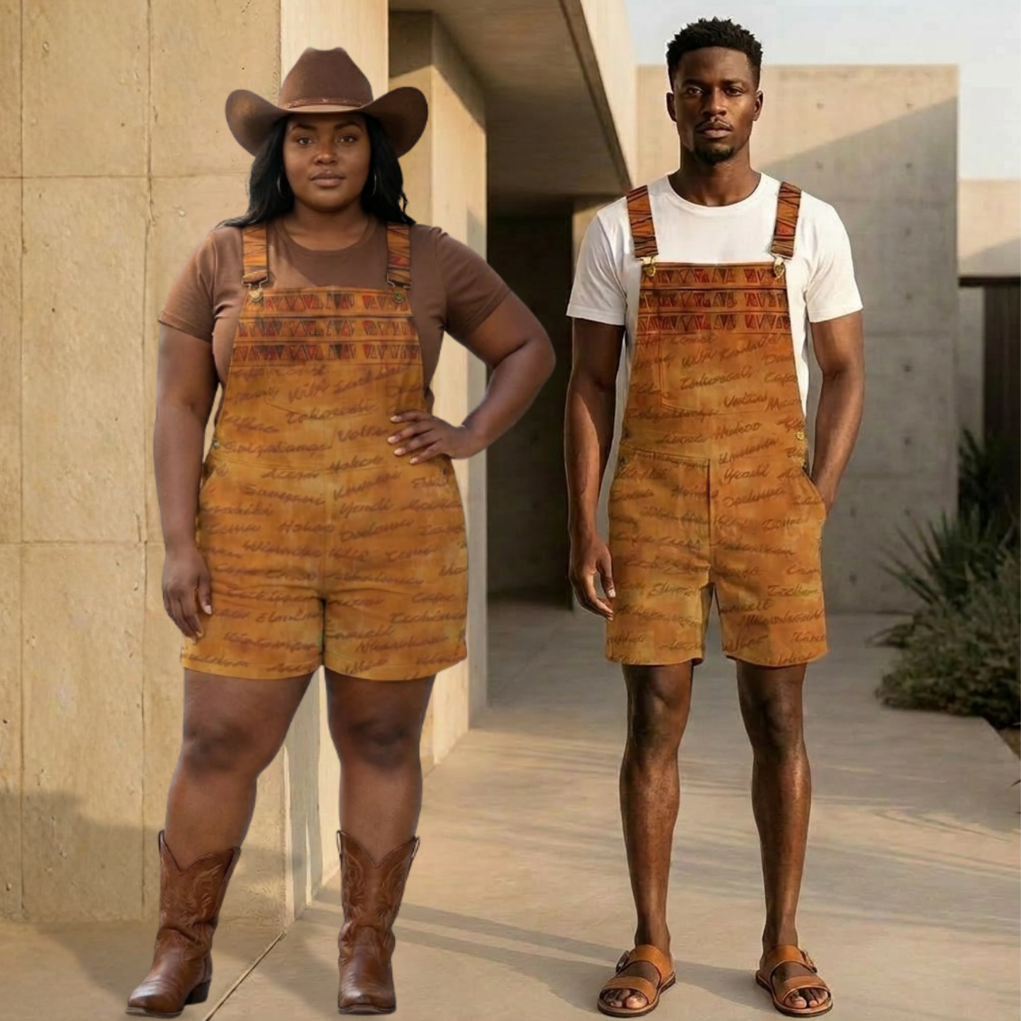 Ghana Inspired Overalls | African Print Unisex | Kinky Nomad