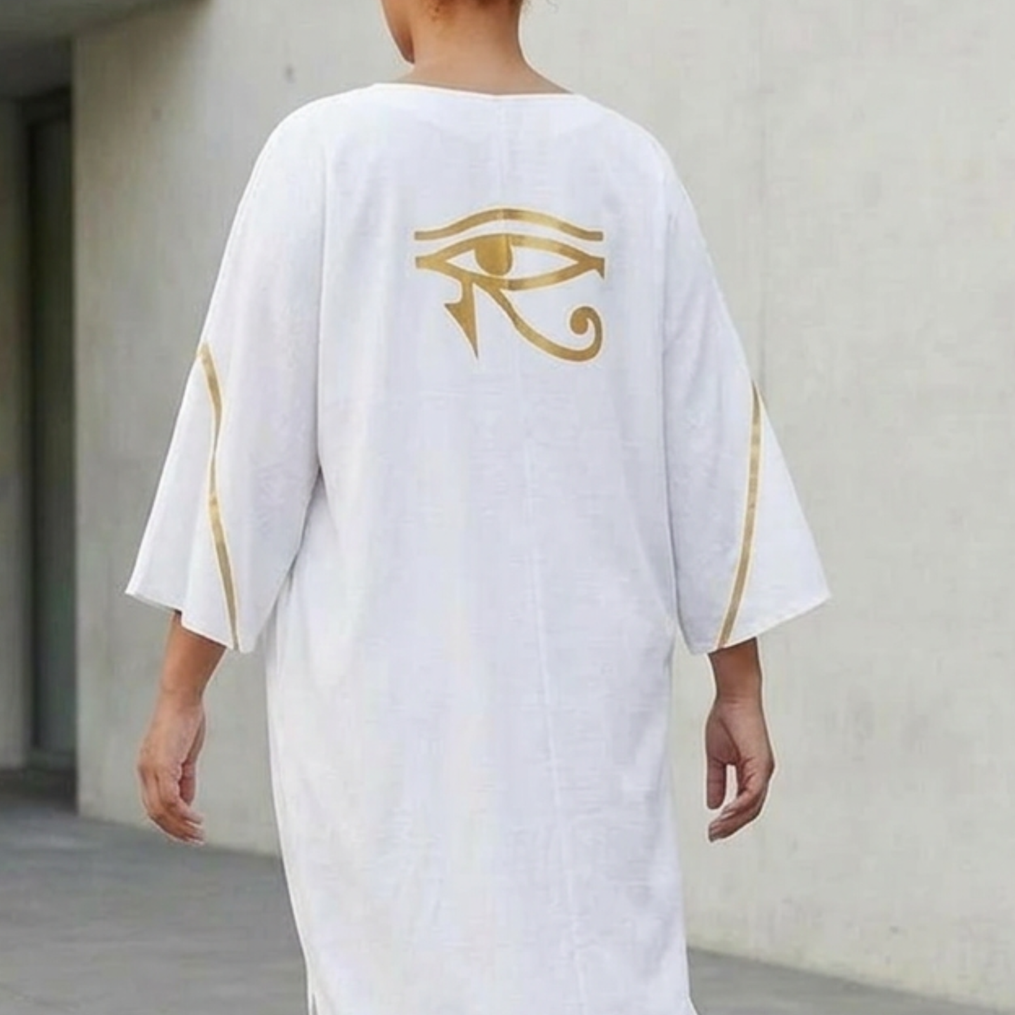 White Isis Kaftan | Egyptian Goddess Kaftan | Kemet Collection | Kinky Nomad