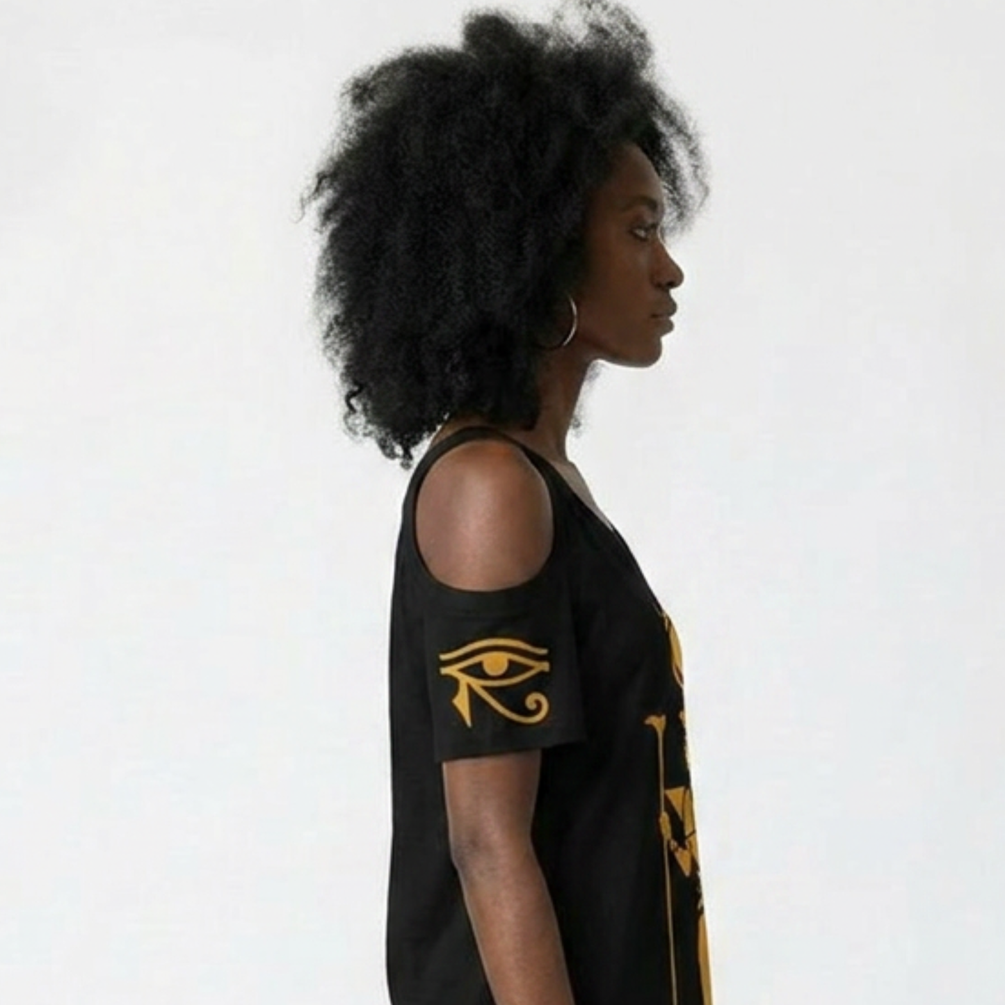 Isis Dress | Egyptian Goddess Cold Shoulder Dress | Kemet Collection | Kinky Nomad
