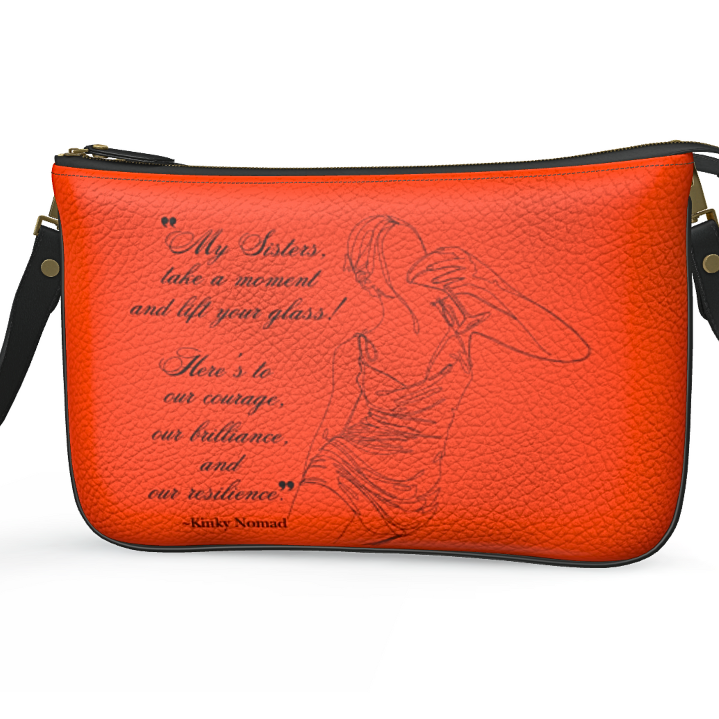 She Celebrates Designer Double Zip Pouchette